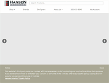 Tablet Screenshot of hanseninteriors.com